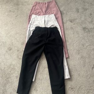 Zara High Waisted Pants - 3 Pair Medium